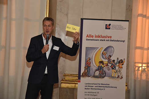 Dr. Martin Emrich macht Mut, Inklusion einzufordern<br>Foto: © Klaus Füßinger