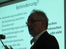 Foto: “Inklusion ist Menschenwürde!” - Impulsvortrag von Prof. Jo Jerg, Evang. Hochschule Ludwigsburg