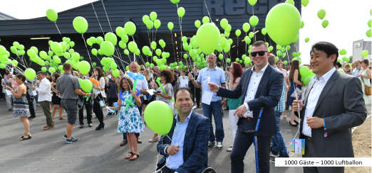 1000 Gäste - 1000 Luftballons bei der Feier zum 60jährigen Jubiläum der Firma Reck / Foto: © Archiv Fa. Reck